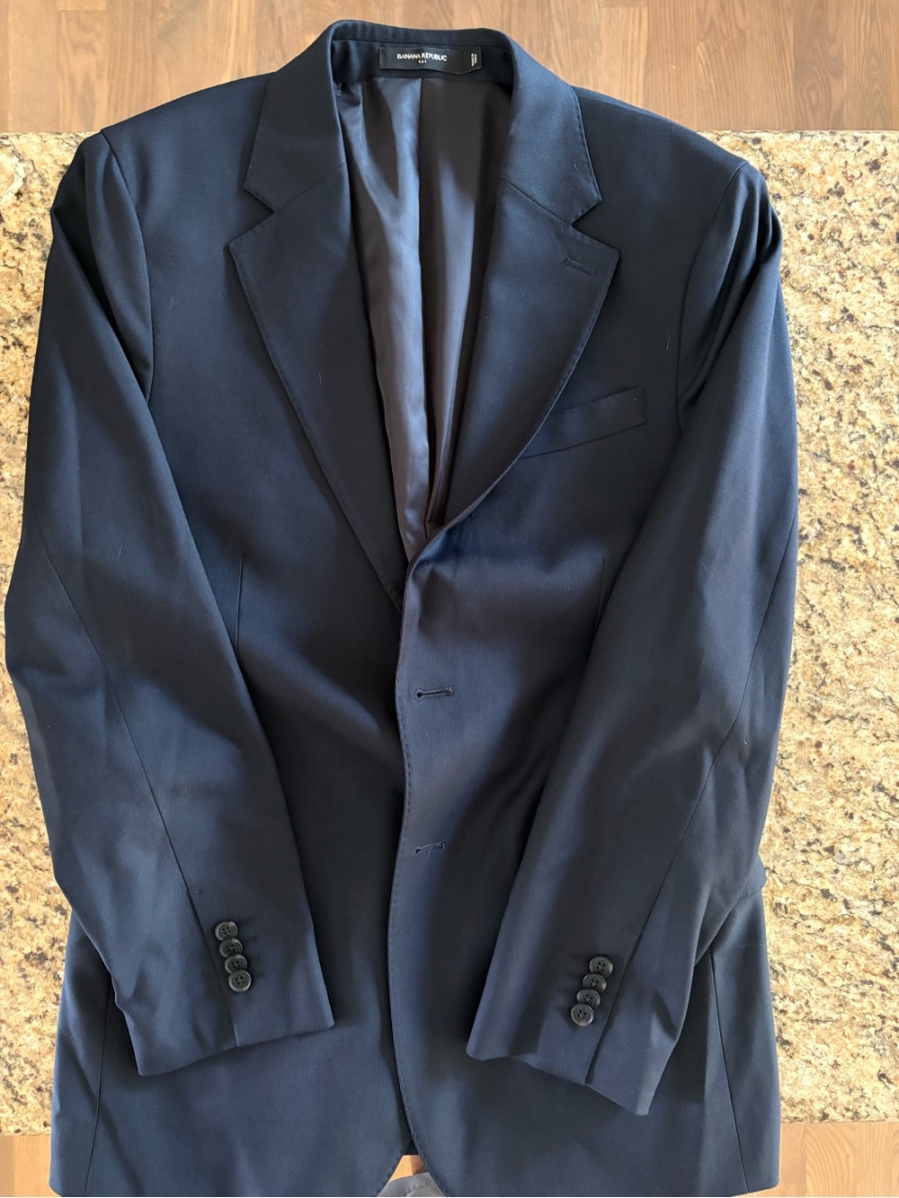 Banana Republic Men's Navy Blue Two-Button Blazer